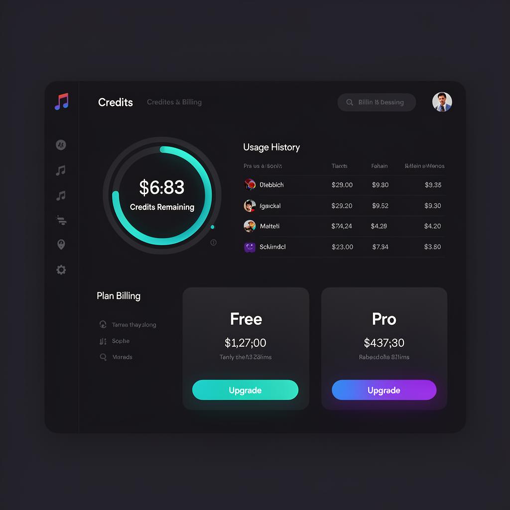 Managing Your Credits screenshot
